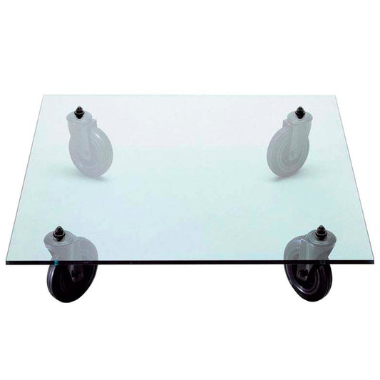 Tavolo con Ruote coffee table by FontanaArte #100 x 100 x 25 cm #