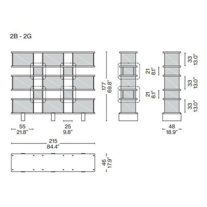 Nuage Type MX Freestanding (Model - 215x48xH177)