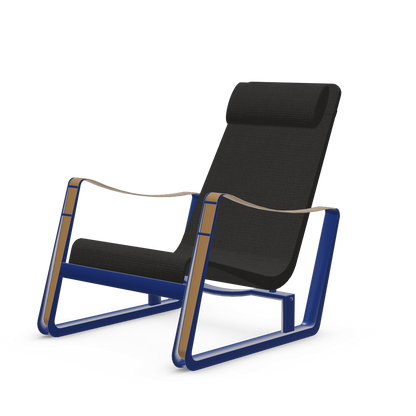 Cite Lounge Chair (Prouve Bleu Marcoule powder-coated (smooth)) by Vitra
