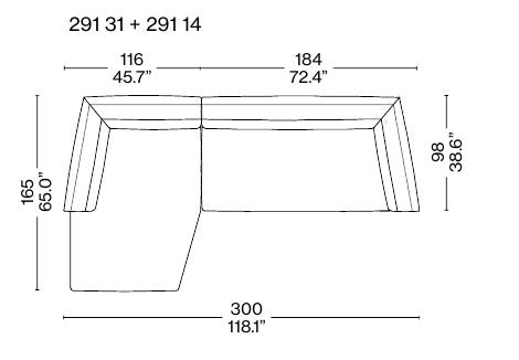 Dress-Up! Sofa Module Combination - 291 31 + 291 14