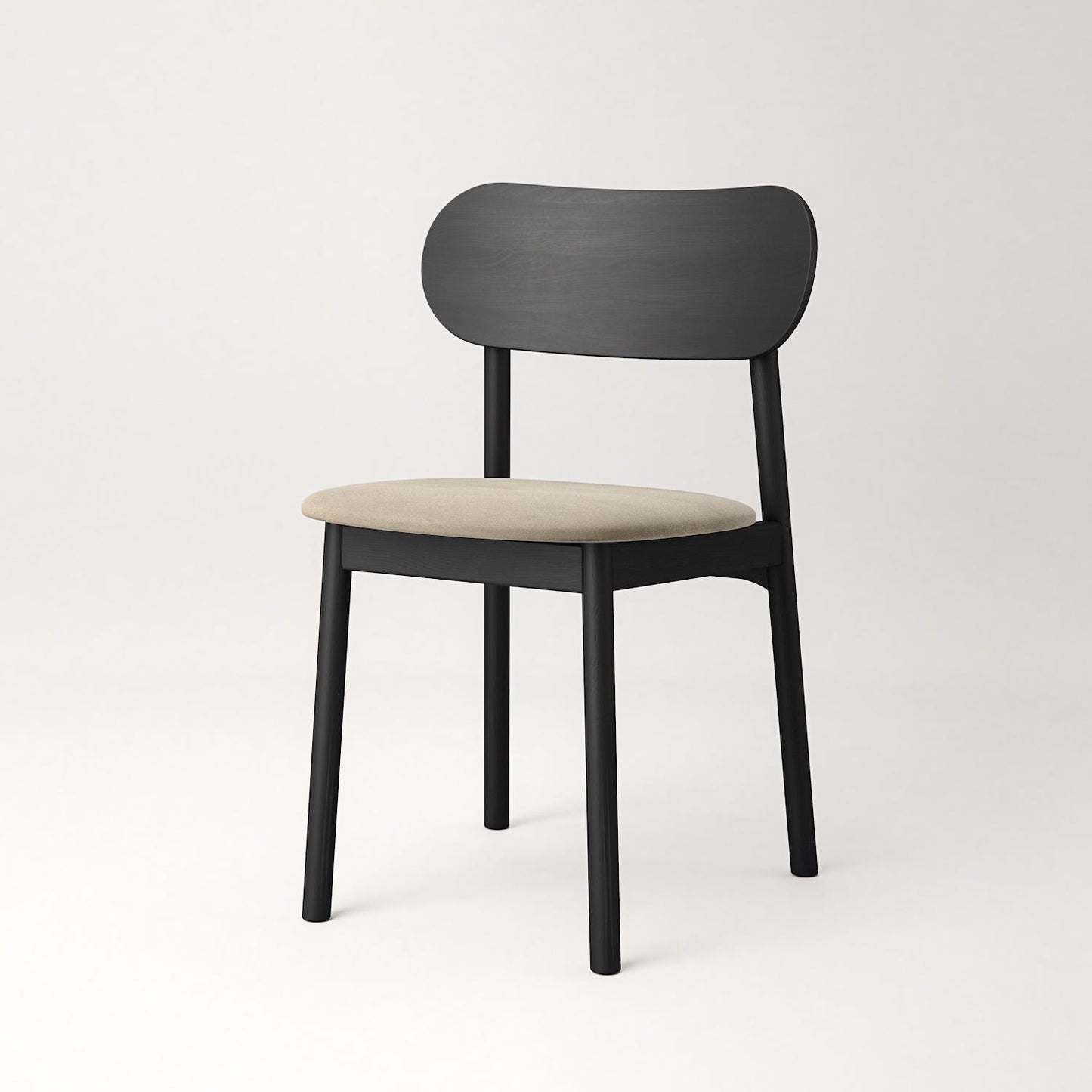 Decotique Elephant Dining Chair Black/Beige Velvet