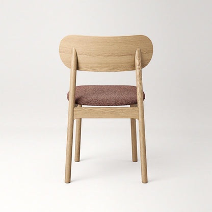 Decotique Elephant Dining Chair Natural Oak/Rust Bouclé