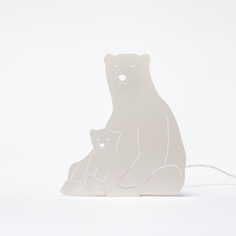 Decoupage Lamp Polar Bears (Request Info).