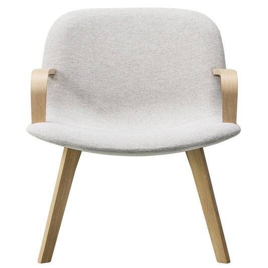 Eyes Wood Base Lounge chair by Fredericia #lacquered oak - light grey #