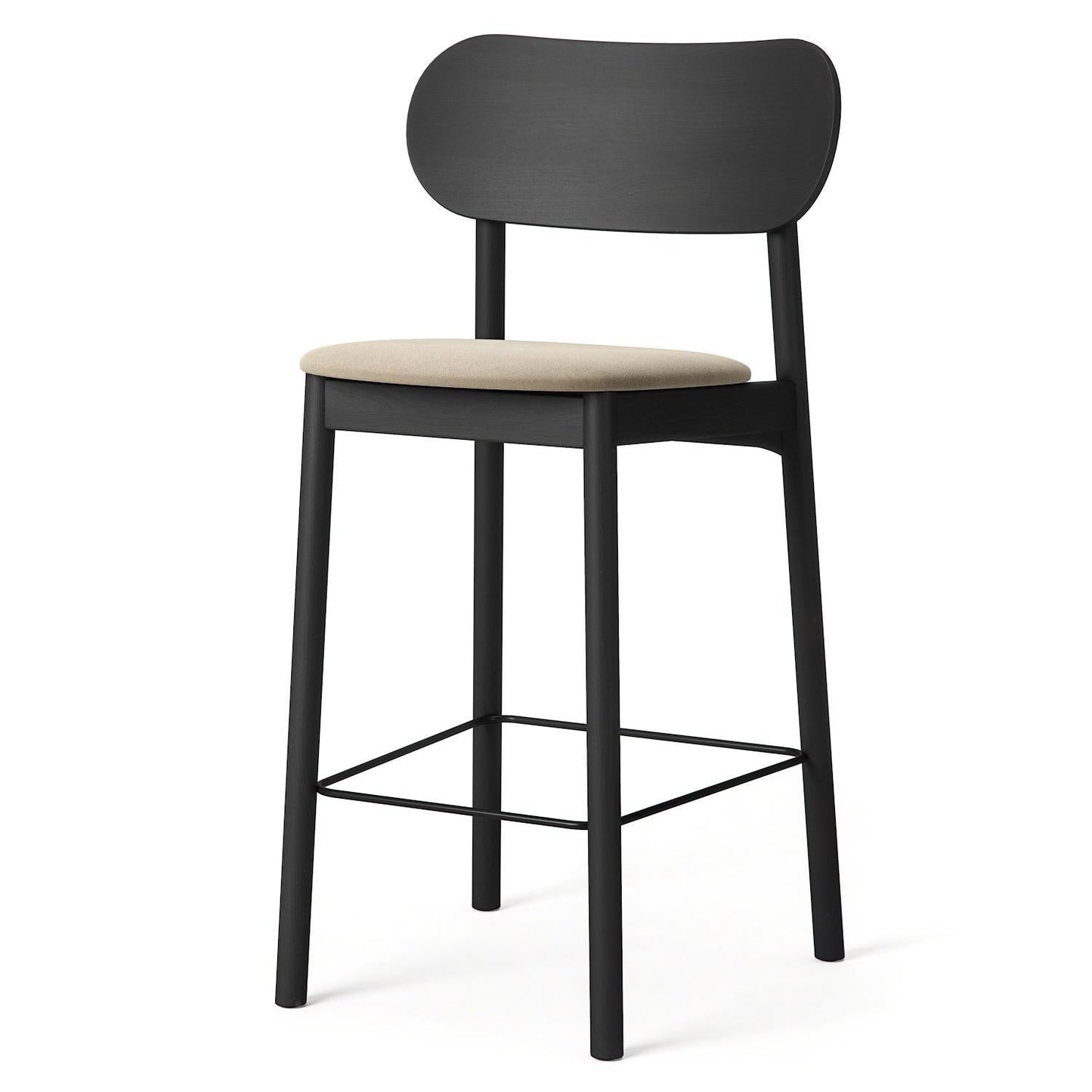 Decotique Elephant Bar Stool Black/Beige Velvet