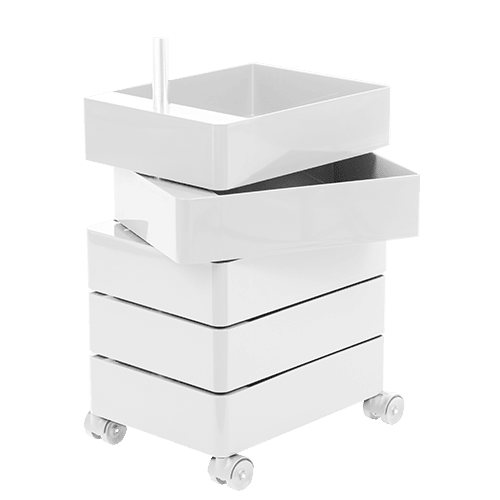 360° - ABS chest of 5 drawers with casters.