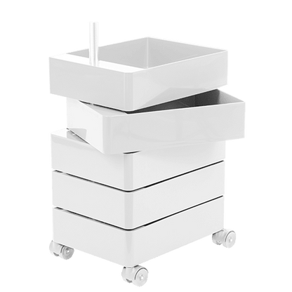 360° - ABS chest of 5 drawers with casters.
