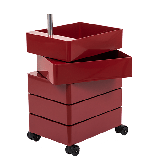 360° - ABS chest of 5 drawers with casters.