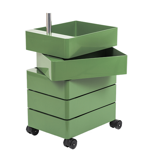 360° - ABS chest of 5 drawers with casters.