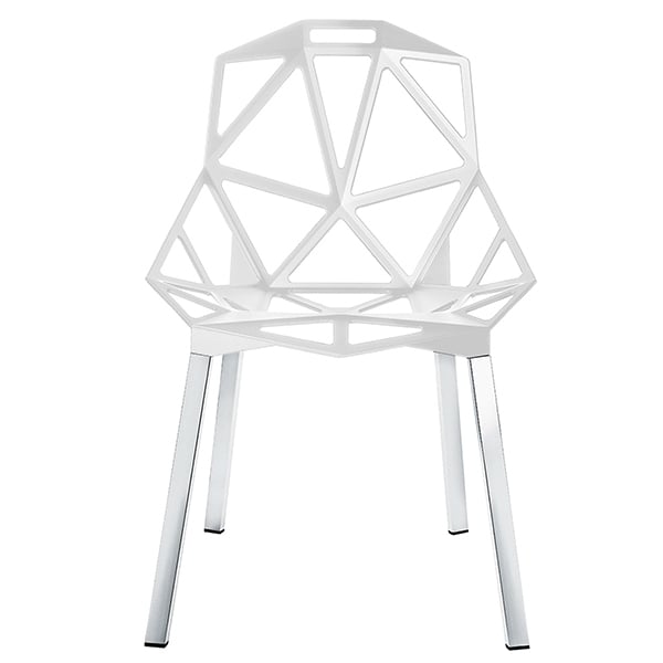 Chair_One by Magis #white - polished aluminium legs #