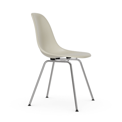 Eames Fiberglass Side Chair Dsx (Without Upholstery) by Vitra #chromed / Eames parchment