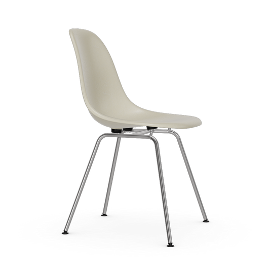 Eames Fiberglass Side Chair Dsx (Without Upholstery) by Vitra #chromed / Eames parchment