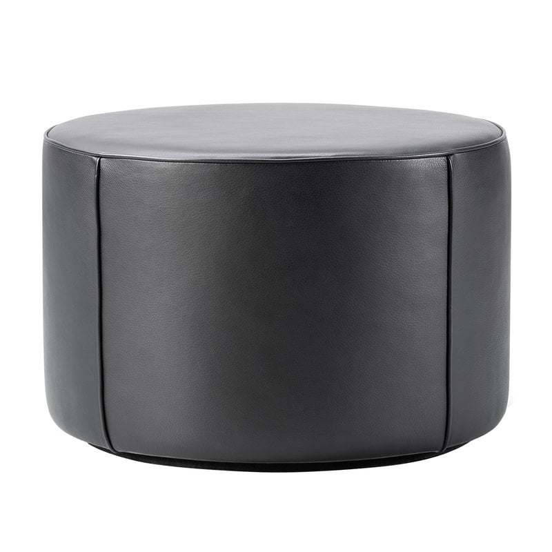 Mono pouf 55 cm by Fredericia #black leather #