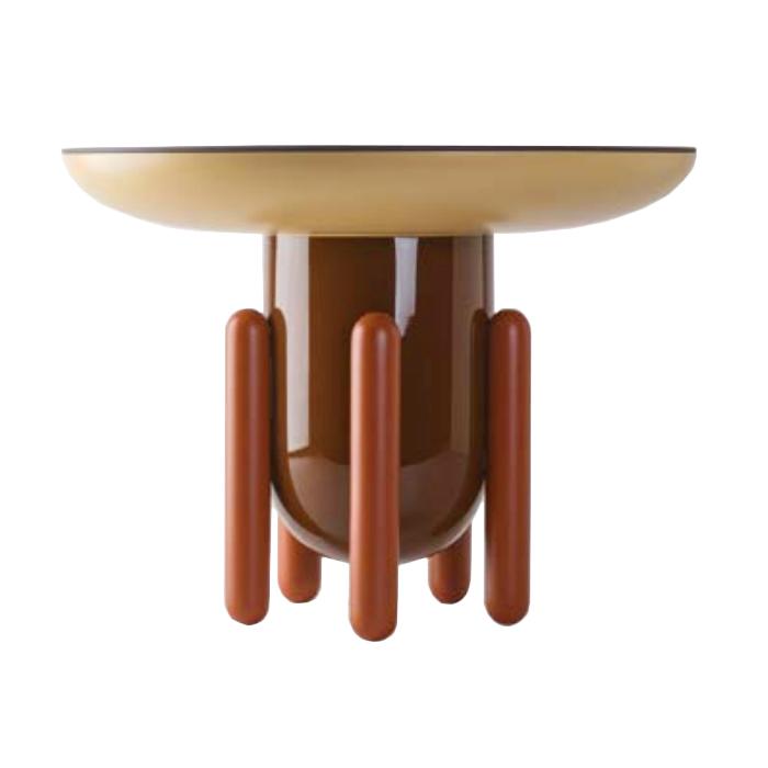 EXPLORER - Round glass-fibre coffee table by BD Barcelona DesignRound glass-fibre side table Explorer 2 by Bd Barcelona Design #Multicolor Brown - V2