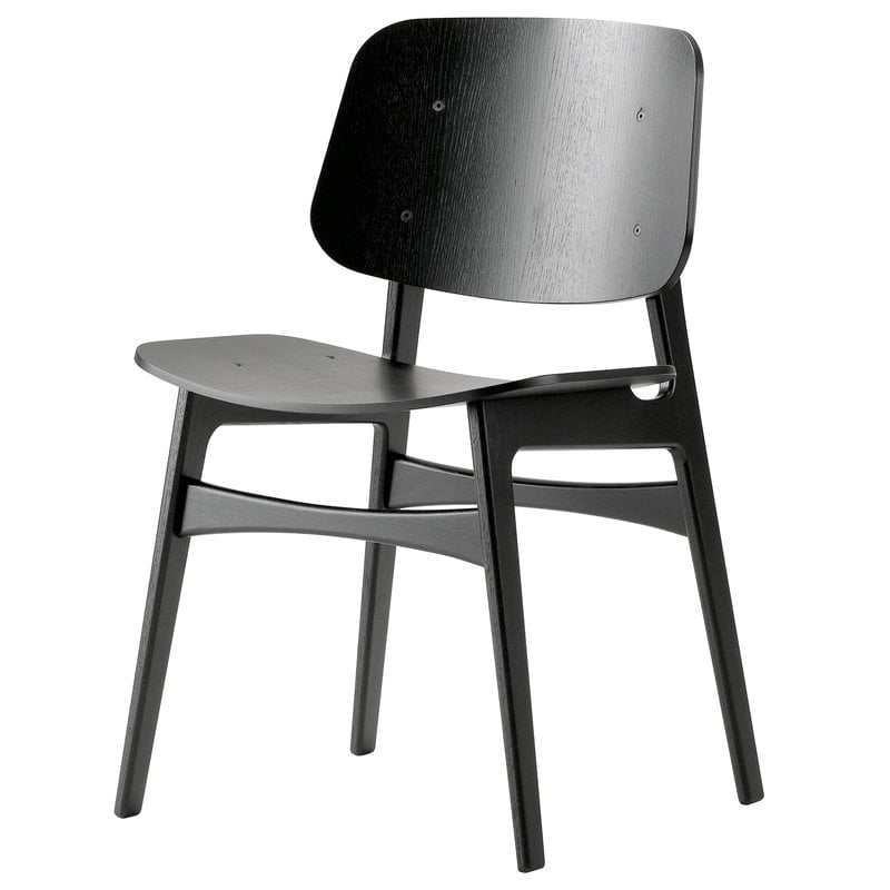 Søborg chair 3050 by Fredericia #wood base, black oak #
