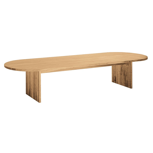 ASHIDA - Oval solid wood table.