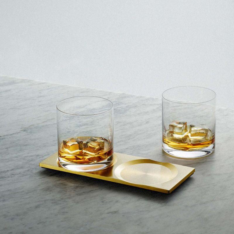 Machined Whisky Tray + Glass (Request Info).