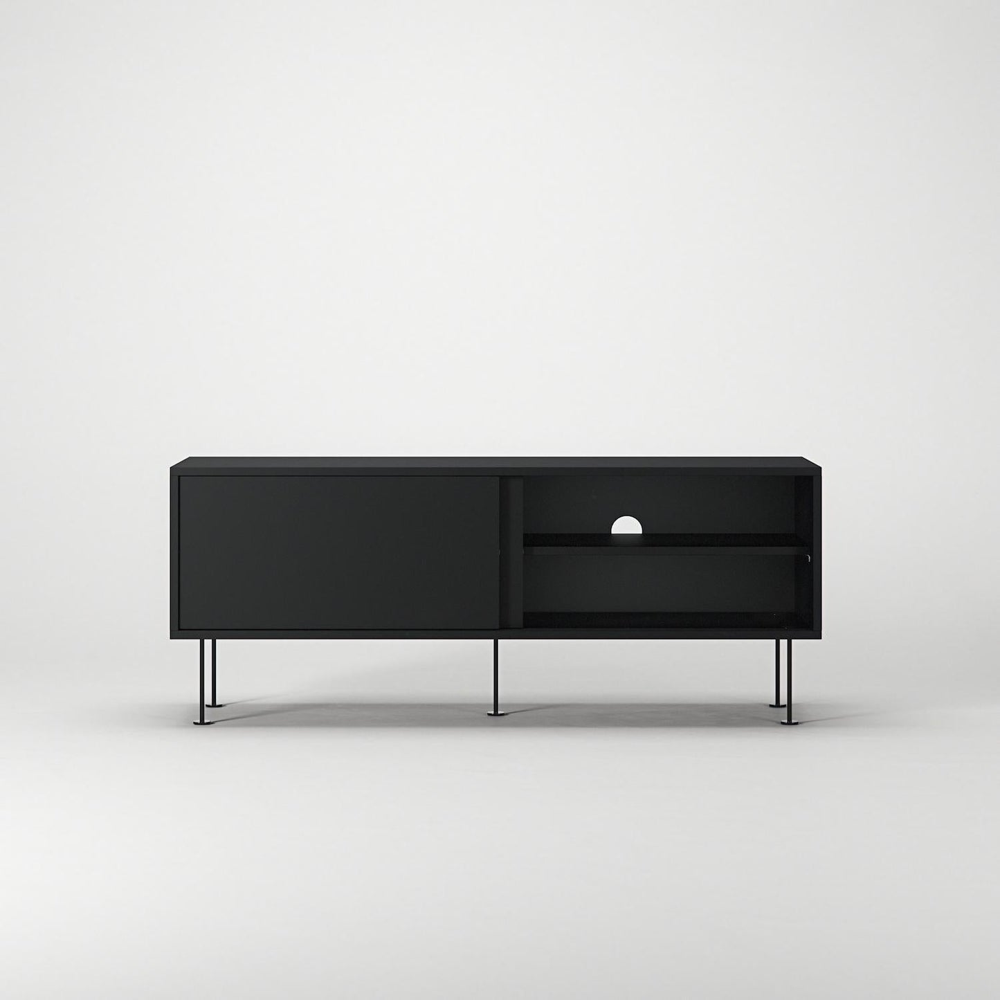 Decotique Vogue TV Bench With Legs 136 Anthracite/ Black