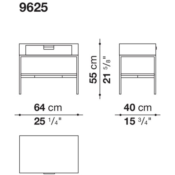 EBE - Rectangular Solid wood coffee table / bedside table.