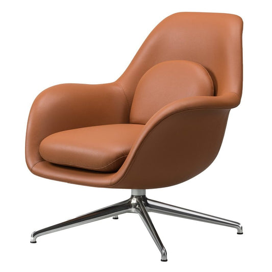 Swoon Lounge Petit by Fredericia #swivel base, chrome - Omni 307 #
