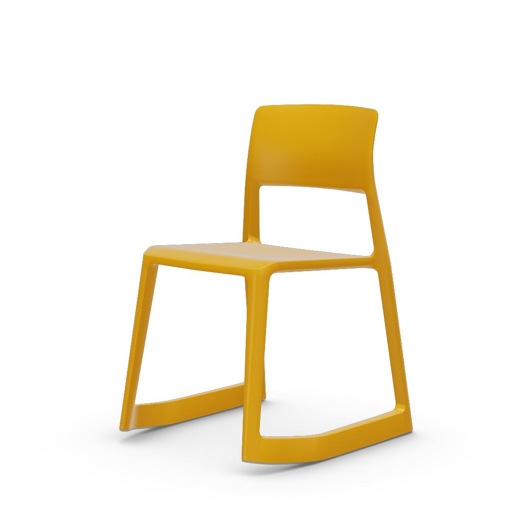 Tip Ton - solid plastic chair with a forward-tilt.