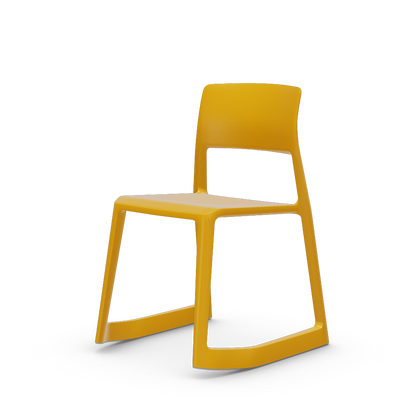 Tip Ton - solid plastic chair with a forward-tilt.