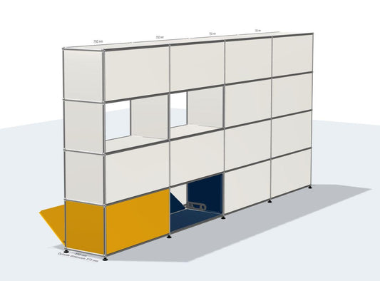 [Custom] 4x4 module sideboard (3 doors) [W(750+750+750+750)XD350XH(350+350+350+350)]