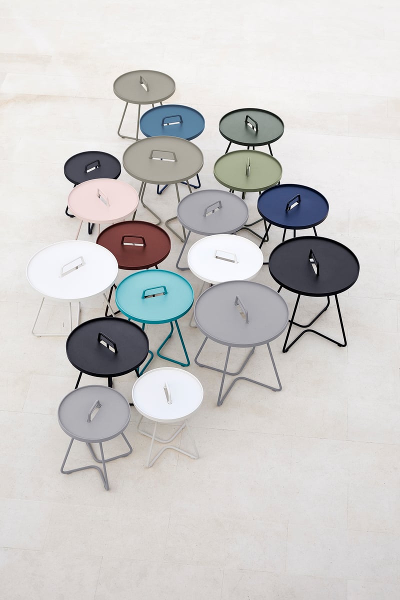 On-the-move table, small, dark green