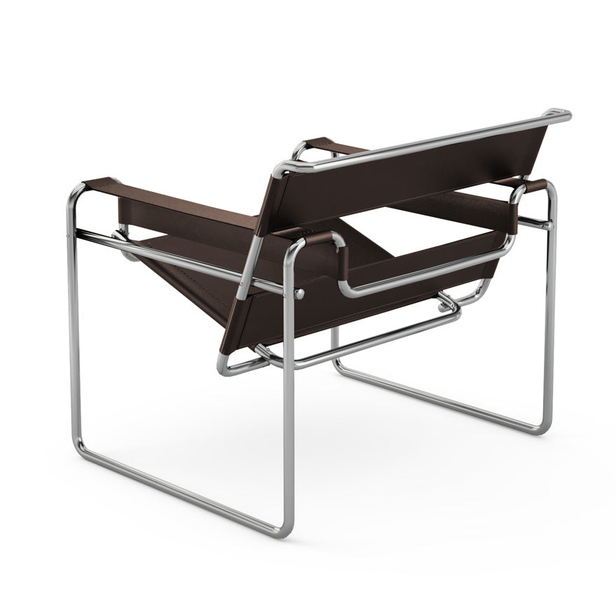Vasily Chair - Leather Easy Chair with Armrest.