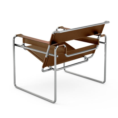 Vasily Chair - Leather Easy Chair with Armrest.