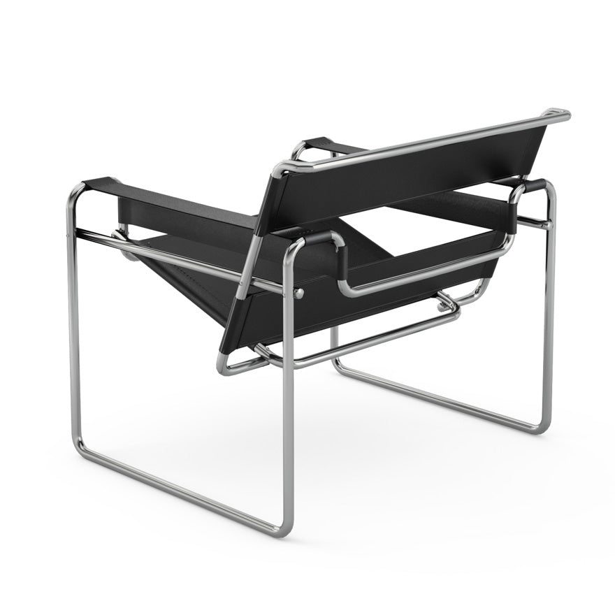 Vasily Chair - Leather Easy Chair with Armrest.