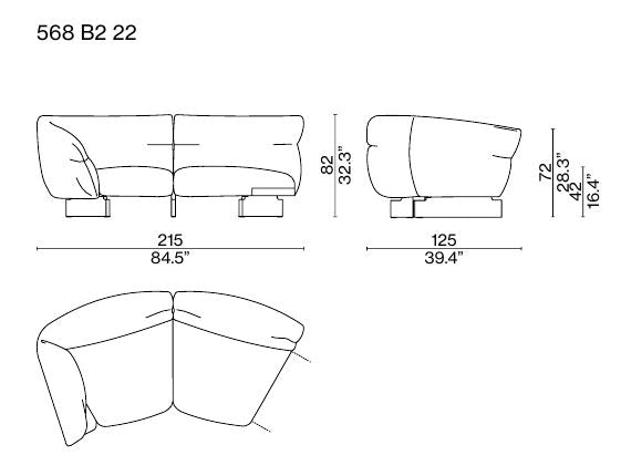 Moncloud Fabric Sofa.