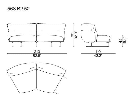 Moncloud Fabric Sofa.