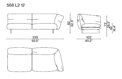 Moncloud Fabric Sofa.