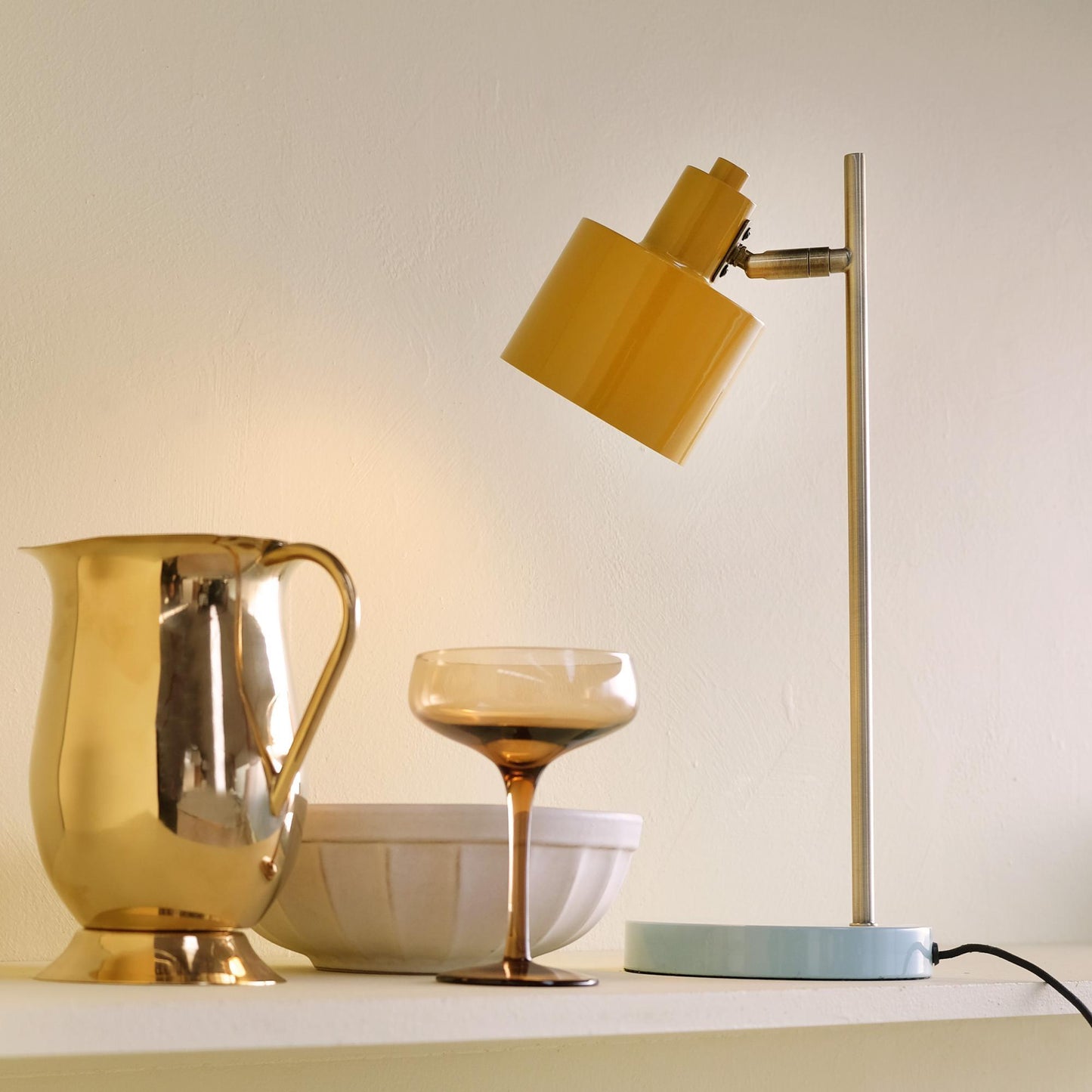 Dyberg Larsen Ocean Table Lamp Curry/ Brass/ Turquoise