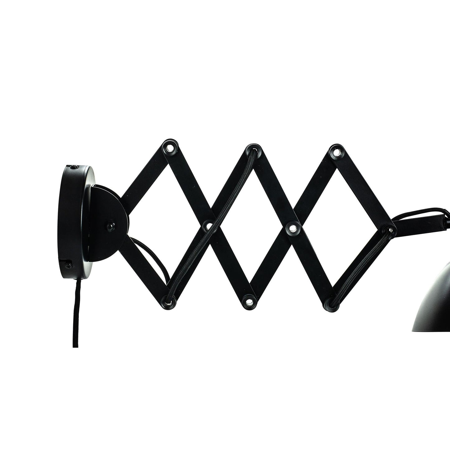 Dyberg Larsen Futura Wall Lamp With Folding Arm Matt Black and White