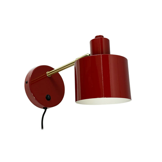 Dyberg Larsen Ocean Wall Lamp Dark Red/ Brass