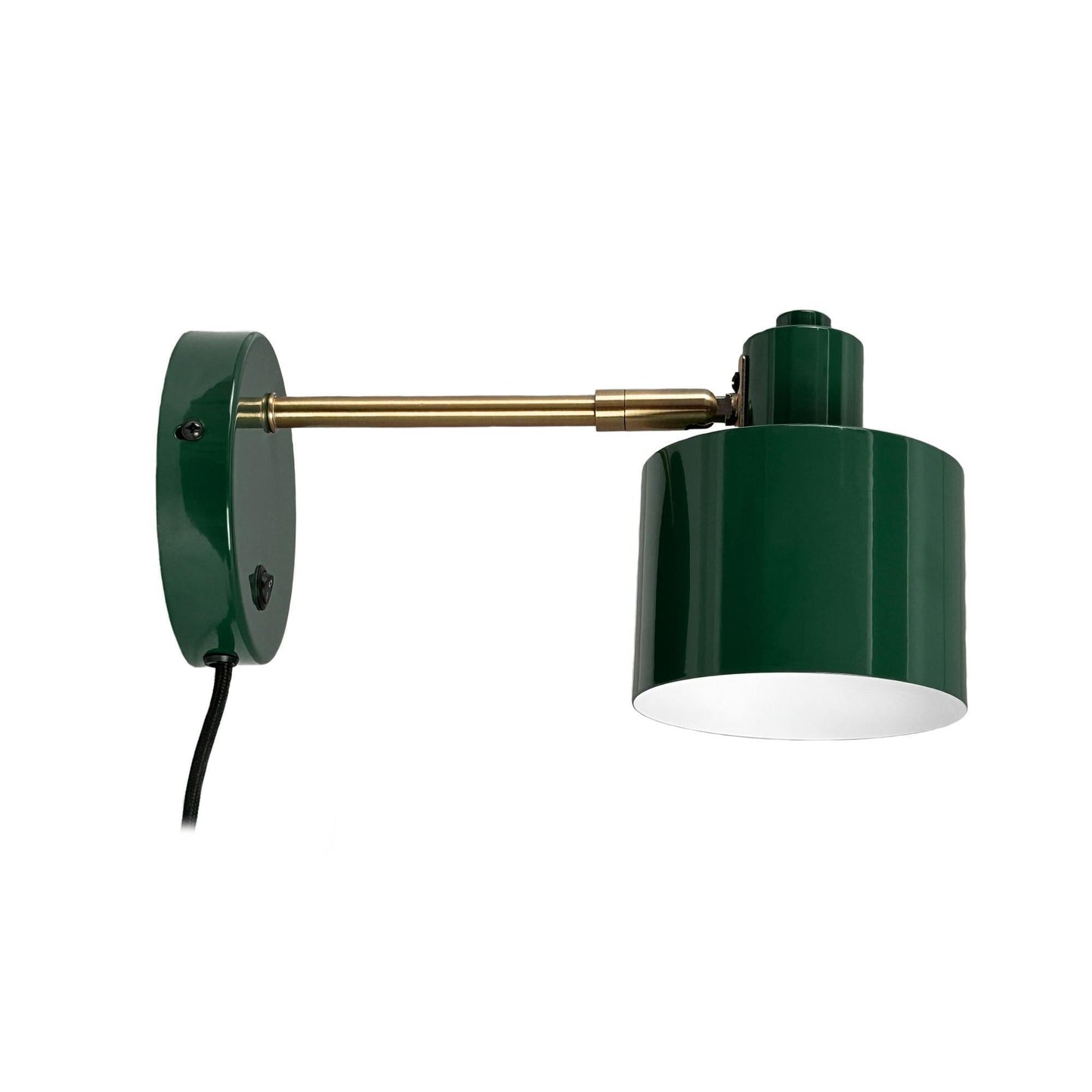 Dyberg Larsen Ocean Wall Lamp Dark Green/ Brass
