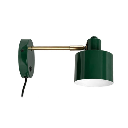 Dyberg Larsen Ocean Wall Lamp Dark Green/ Brass
