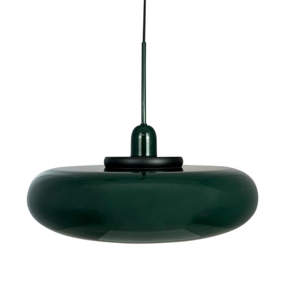 Dyberg Larsen Planet Pendant With Ring Wood/ Dark Green