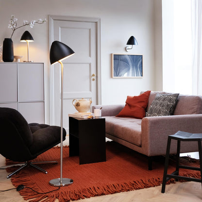 Dyberg Larsen Oulu Floor Lamp Black/ Brushed Steel