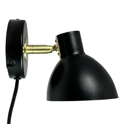 Dyberg Larsen Lilje Wall Lamp Black/ Brass
