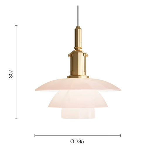 PH 3/3 Pale Rose Pendant Lamp.