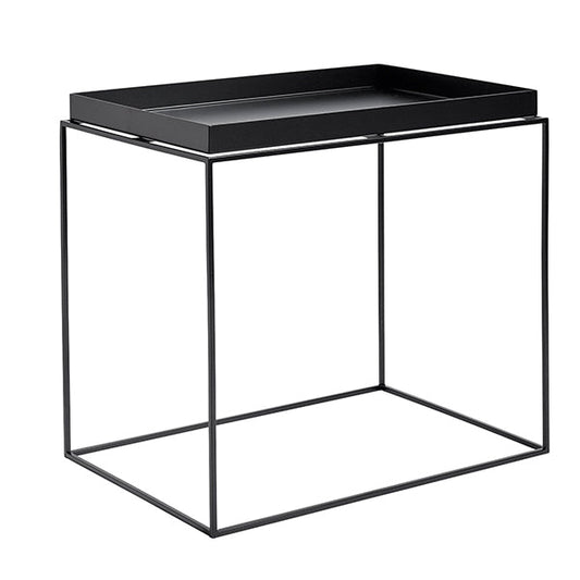 Tray table rectangular, black