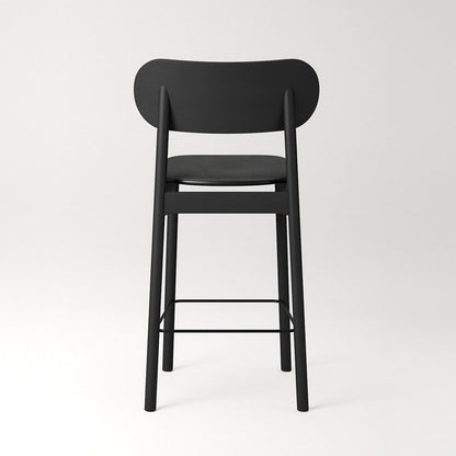 Decotique Elephant Bar Stool Black/ Black Leather