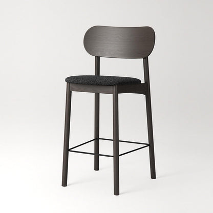 Decotique Elephant Bar Stool Dark Oak/Anthracite Bouclé