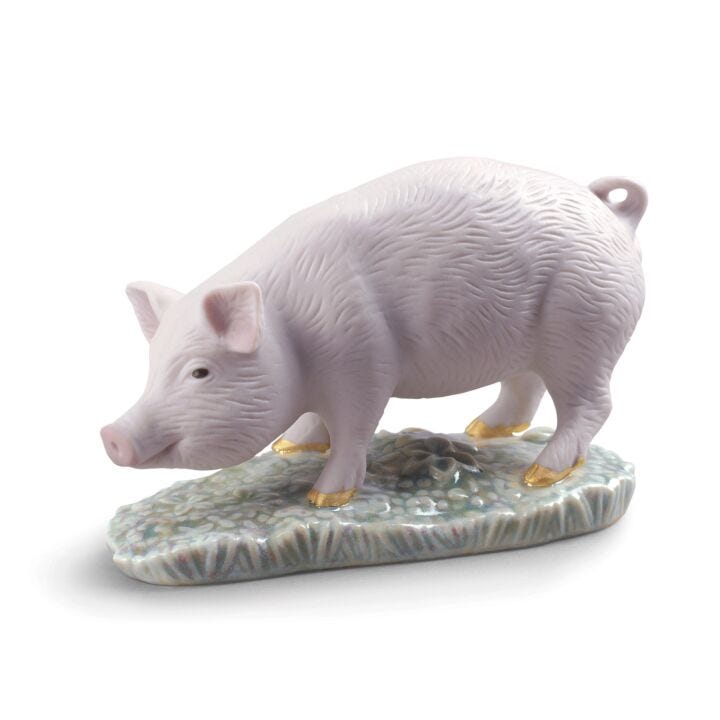 The Pig Mini Figurine by Lladró