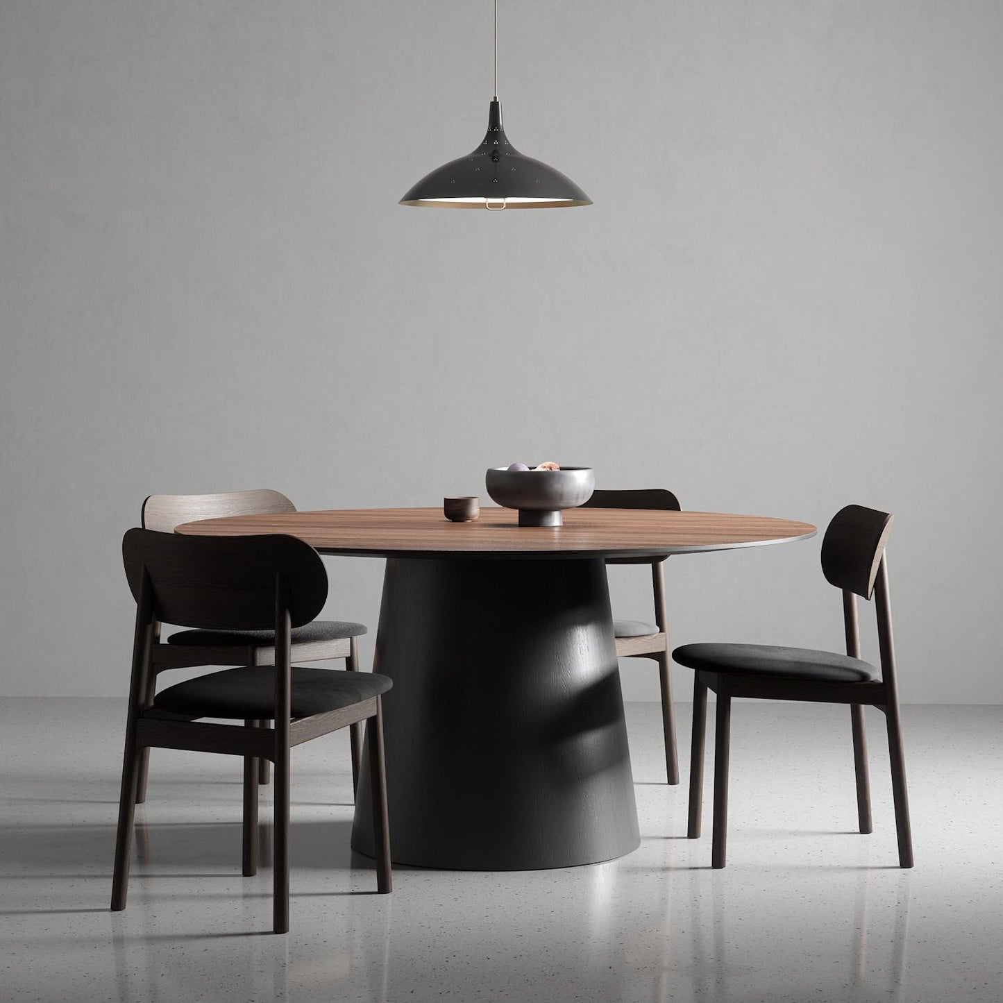 Decotique Elephant Dining Chair Dark Oak/Black Velvet