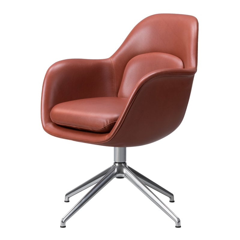 Swoon chair by Fredericia #swivel base, chrome - Omni 293 #