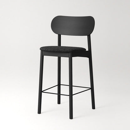 Decotique Elephant Barstool Black/ Anthracite Gray Bouclé